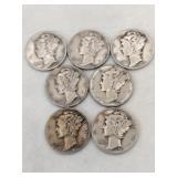 7 Mercury dimes