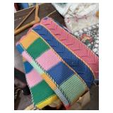vibrant  crochet throw blanket