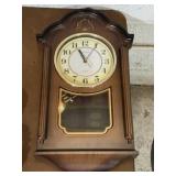 Heirloom Quartz pendulum wall clock, faux wood