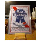 PABST BLUE RIBBON BEER SIGN ALL METAL