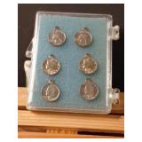 A Set Of 6 Different Coin Earrings/