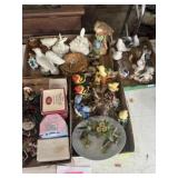 All kinds of bird figurines, Christmas, and more
