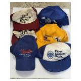 Various advertising trucker hats & ball caps,