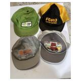 Various agriculture trucker hats, vintage