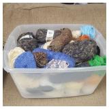 Whole tote of assorted yarn.
