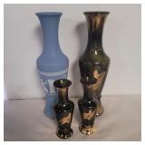 Mcm glass vases 2 sizes 5.5in and 10.5in