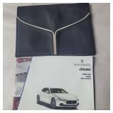 Maserati ghibli warranty book and leather case