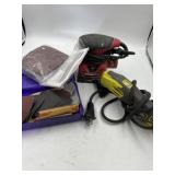 Ryobi sander and a skil palm sander with sanding