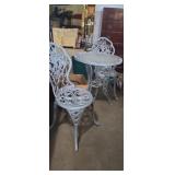 Cast aluminum 2 person outdoor table set woth
