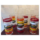 Anchor hocking, fiesta band drinking glasses.
