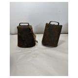 2 Metal Cow Bells each approx 7ï¿½x4ï¿½