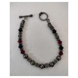 Silver redstone bracelet spell out frog marked