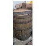 Wooden 55gal whiskey barrel
