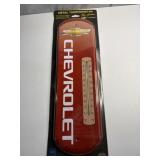 General Motors red metal Chevrolet wall