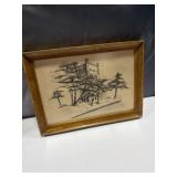 12x9 framed sketch/print