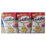 3 full size bags of Pokï¿½mon goldfish crackers