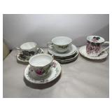 Mix Tea Cups and Saucers From England and Japan