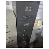 Gray 5 drawer metal file cabinet