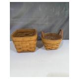 Longaberger baskets x2 with protective