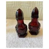 Avon 1876 Cape Cod collection ruby red. Salt and