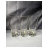 clear glass pilsner-style beer glasses 12 total