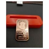1 OUNCE .999 COPPER BAR STATUE OF LIBERTYTHESE