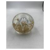 Murano style art glass paperweight 4 1/2ï¿½ around