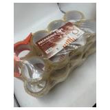 3 packs of 8 rolls of packing tape with dispenser