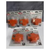 Uninex PS37U 3-Outlet Grounded Adapters x5 (new)