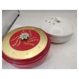 Pair of vintage Avon dusting powder containers