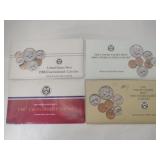 1987, 1988 ,1989,1990 uncirculated mint  sets