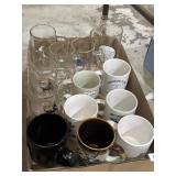 Glass and ceramic advertising mugs Monticello,
