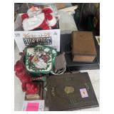 Old books, VCR, cassettes, Christmas, and more