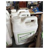 32-fluid-ounce white plastic jug of Flush Brand