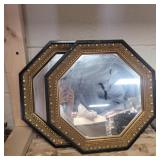 2 octagon mirrors 16in x 17in