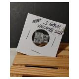 3-1 GRAM VALCAMBI SILVER BARS
