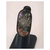 Leaf Shell inlay ring (  missing some shell.)