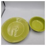 Fiesta dinner plate and bowl lemongrass  color