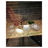Group of serving bowls, Fenton carnival glass,
