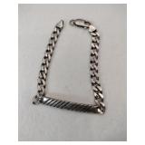 Silver bracelet marked 925.       .505oz