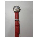 vintage holiday wristwatch features a festive