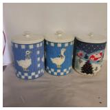 3 yarn art tins 6.5in tall