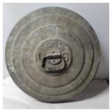Lawson us 1957 galvanized trash can lid 15in