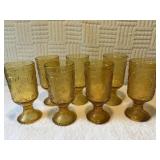Seven American Concord, Amber 6 inch footed