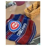 Chicago Cubs woven cloth, backpack, and small
