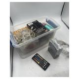 Decorative battery lights in small tote