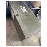 U.S. military olive-drab green storage chest or