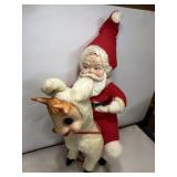 Santa and a Reindeer Stuffies  13ï¿½x 5ï¿½ Reindeer,