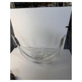 Cofrac Art Verrier clear crystal centerpiece bowl