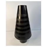 14 inch vintage 1970s Italian conic solid wood